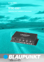 Blaupunkt IVSC-5501 - Owners Manual